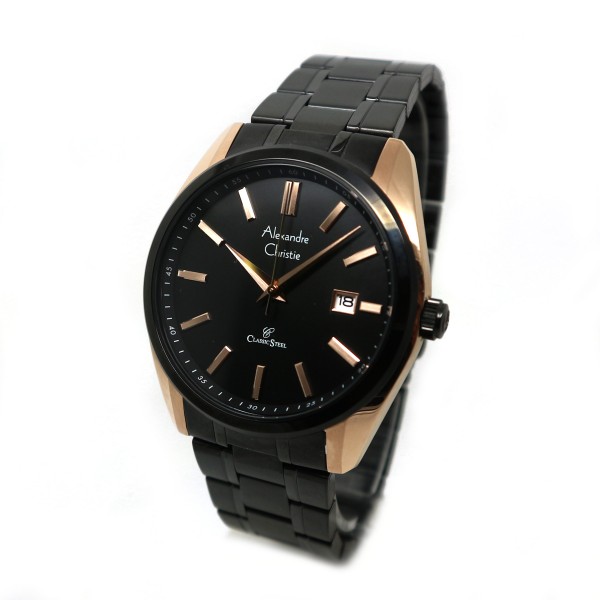 Alexandre Christie AC 8514 Rosegold Black Man MDBBRBA